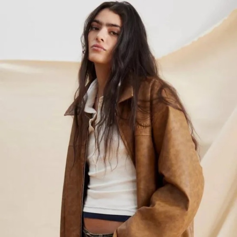 Urban Outfitters BDG Sean Faux Leather Harrington Jacket
